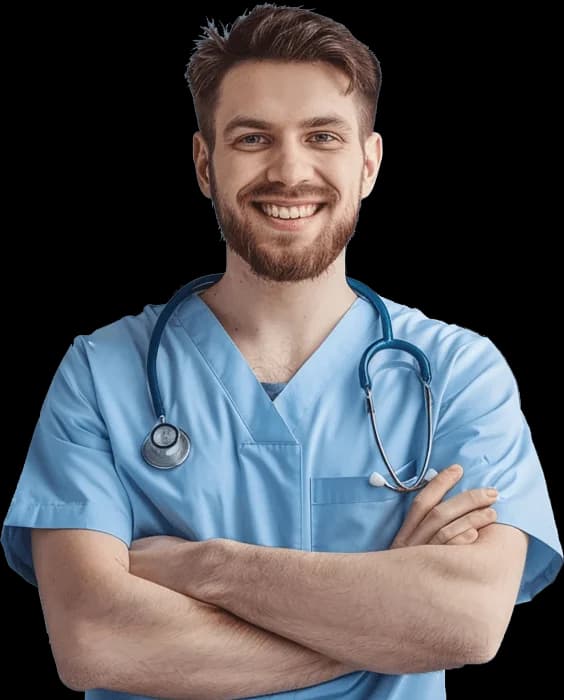 Doctor reviewing patient information